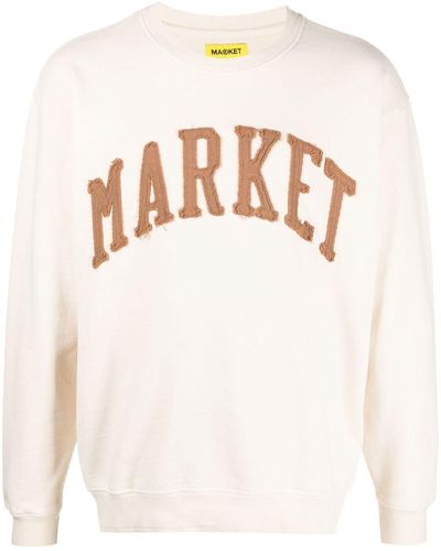 Market Embroidered-logo Sweatshirt - White
