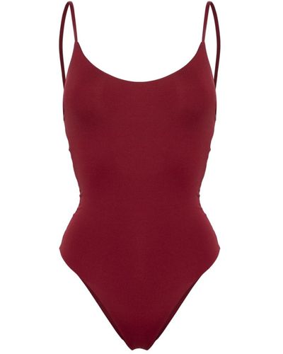 Fisico Low-back Swimsuit - Red