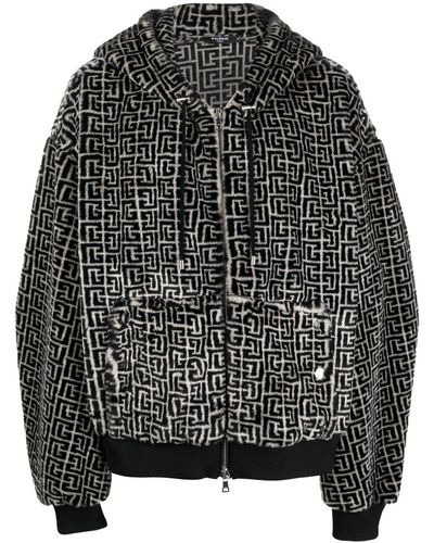 Balmain Mini monogram-pattern Tracksuit Jacket - Farfetch