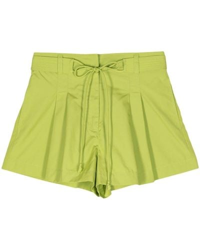 Ulla Johnson Drawstring Cotton Shorts - Green