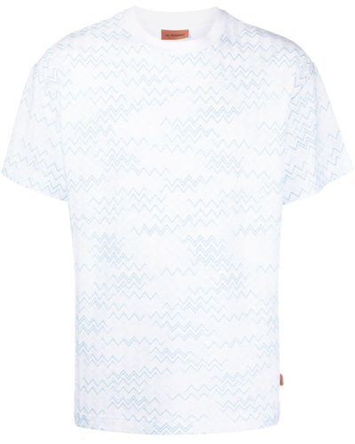 Missoni Zigzag-pattern Round-neck T-shirt - White