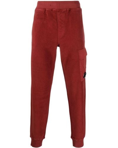 C.P. Company Lens-detail Cotton Track Pants - Red