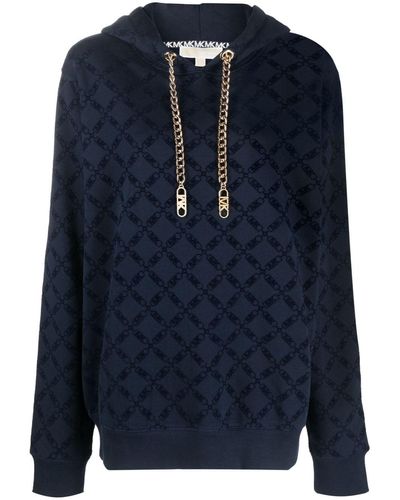 MICHAEL Michael Kors Sudadera con capucha y logo Empire - Azul