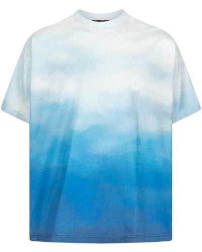 Stampd Ombre Graphic-print T-shirt - Blue