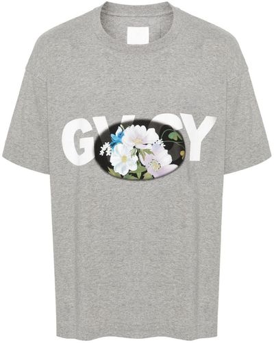 Givenchy Mélange Cotton T-shirt - Grey