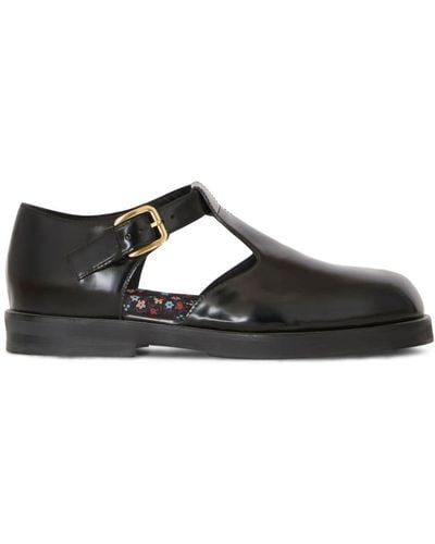 Etro Mary Jane Leather Sandals - Black