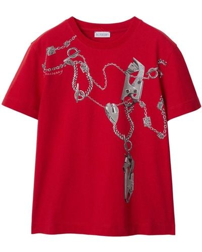 Burberry Knight Hardware T-Shirt - Rot