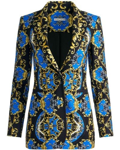 Alice + Olivia Blazer Breann con estampado gráfico - Azul