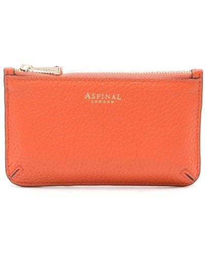 Aspinal of London Ella Leather Cardholder - Orange