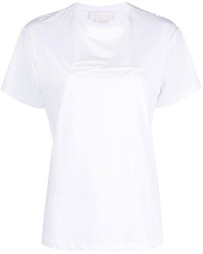 Genny Raised Logo-print T-shirt - White