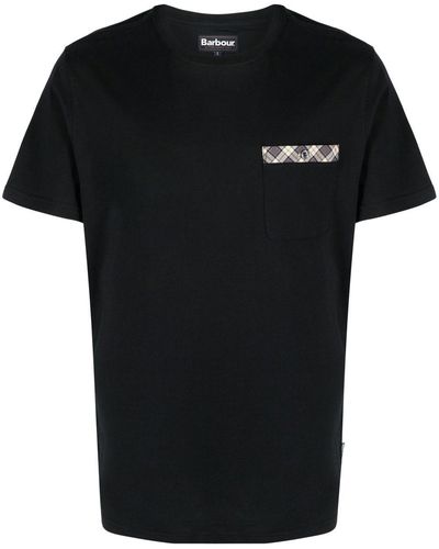 Barbour T-shirt Met Borstzak - Zwart