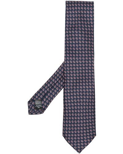 Dunhill Cravate en soie à imprimé abstrait - Bleu