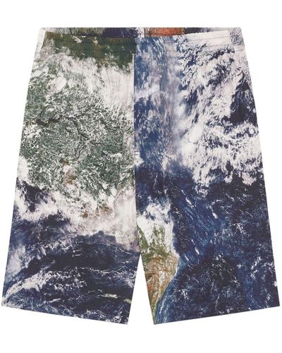 DIESEL P-ferg-cmf Planet-print Shorts - Blue