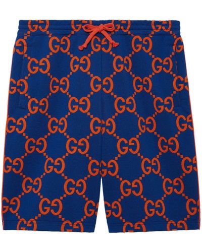 Gucci Shorts Aus GG Baumwolljacquard - Blau