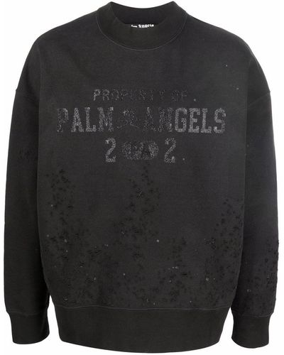 Palm Angels Sweater Met Logoprint - Zwart