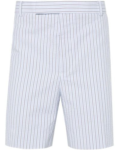 Thom Browne Pantalones cortos a rayas - Azul