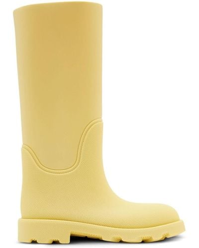 Burberry Rubber Marsh High Boots - Yellow
