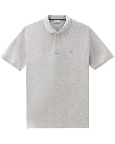 Woolrich Logo-embroidered Polo Shirt - Grey
