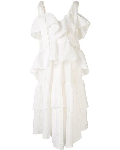 Goen.J Tiered Midi Dress - White