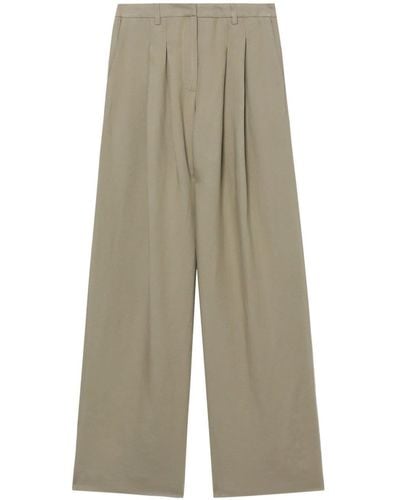 Herskind Pleated Cropped Trousers - Natural