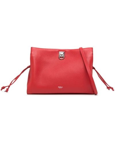 Mulberry Crossbody Leather Bag - Red