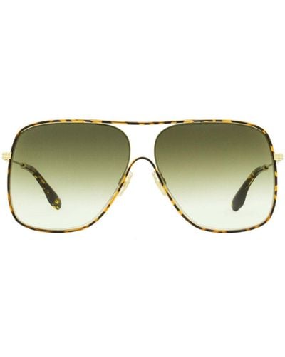 Victoria Beckham VB 132 Sonnenbrille mit Oversized-Gestell - Grün