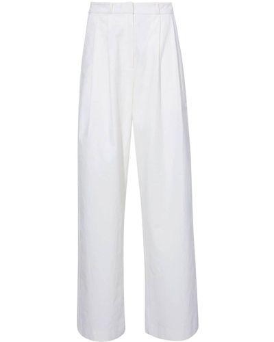 Proenza Schouler Pantalon de costume à taille haute - Blanc