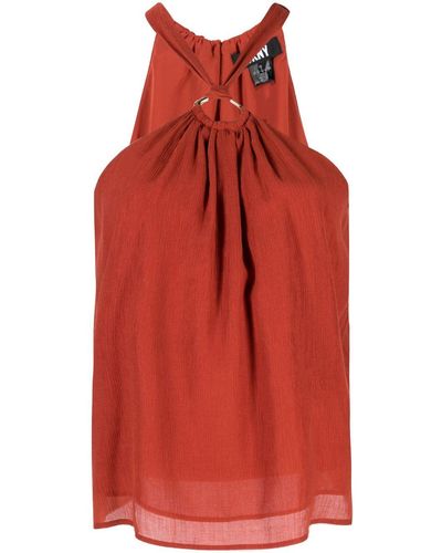DKNY Georgette-Bluse - Rot