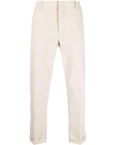 Eleventy Mid-rise Cotton-blend Chino - Natural