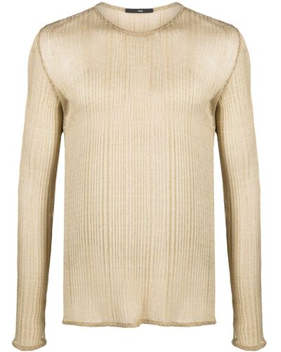 SAPIO N22 Semi-sheer Sweater - Natural