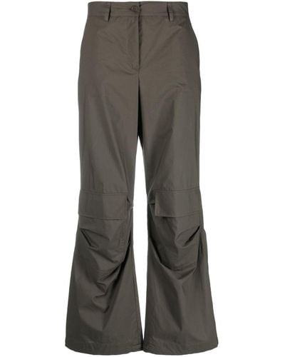 P.A.R.O.S.H. Mid-rise Cotton Cargo Trousers - Grey