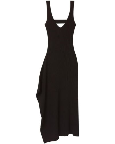 AZ FACTORY Serena Asymmetric Midi Dress - Black