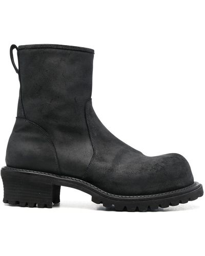 Premiata Ankle Side-zipped Boots - Black