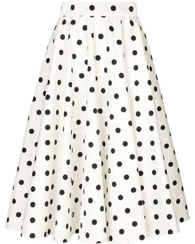 Dolce & Gabbana Polka Dots Skirts - White