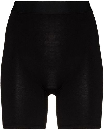 Spanx High-waisted Stretch Shorts - Black