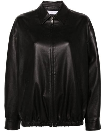 Liska Zip-up Leather Jacket - Black