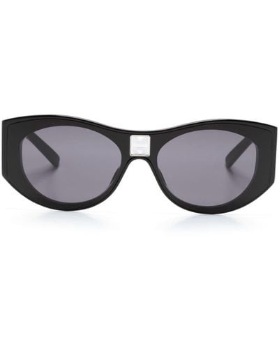 Givenchy 4gem Oval-frame Sunglasses - Grey