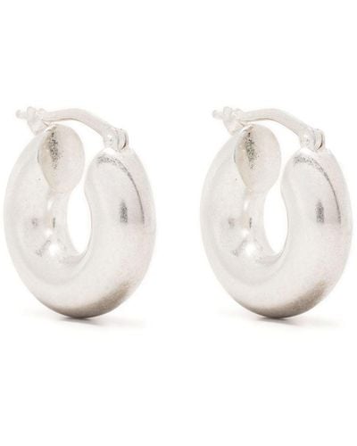 Jil Sander Sterling-silver Sculptural Hoop Earrings - White