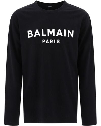 Balmain Sweatshirt mit Logo-Print - Schwarz