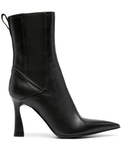 Premiata 95mm Pointed-toe Leather Boots - Black
