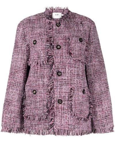 B+ AB Four-pocket Tweed Jacket - Purple