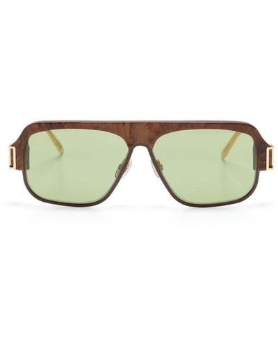 Marni Tinted Pilot-frame Sunglasses - Green