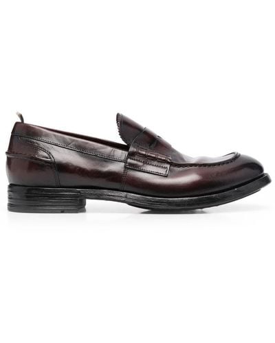 Officine Creative Penny-slot Leather Loafers - Brown