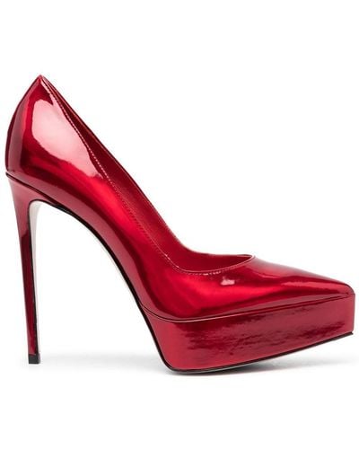 Le Silla Uma 130mm Platform Court Shoes - Red