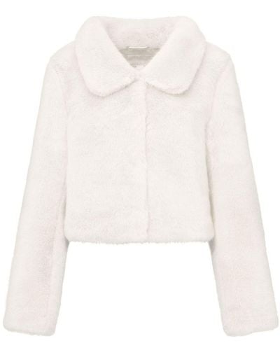 Unreal Fur Triage Cropped Faux-fur Jacket - White