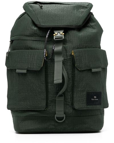 PS by Paul Smith Logo-appliqué Ripstop Backpack - Green