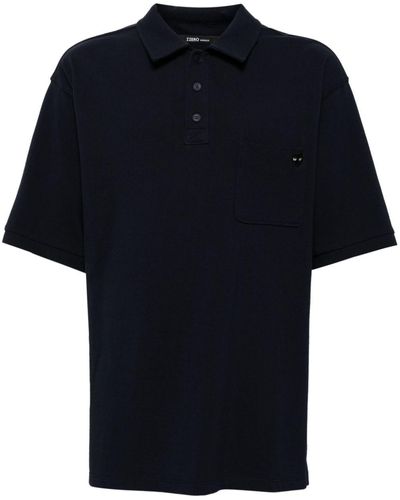 ZZERO BY SONGZIO Panther Cotton Polo Shirt - Black