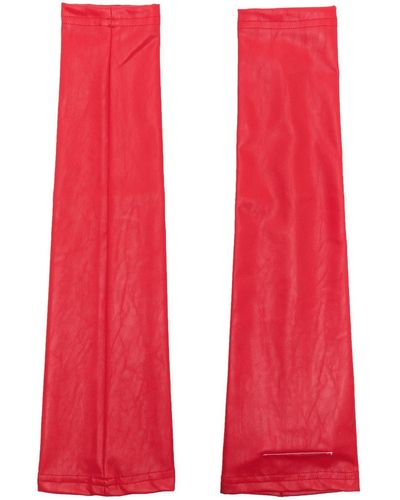 MM6 by Maison Martin Margiela Grained-texture Arm Warmers - Red