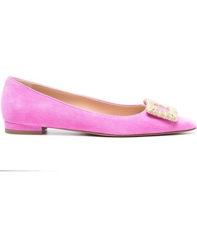 Roberto Festa Suede Ballerina Shoes - Pink