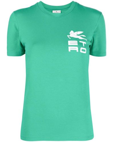 Etro ロゴ Tシャツ - グリーン